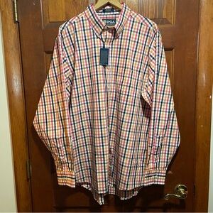 PGA Men’s Multicolor Plaid Button Down Cotton Shirt Size XL